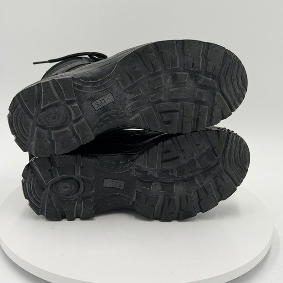 5.11 ATAC 2.0 Boots Womens Size 8 Black Tactical Zip Up Side Leather Duty Work - Picture 7 of 8